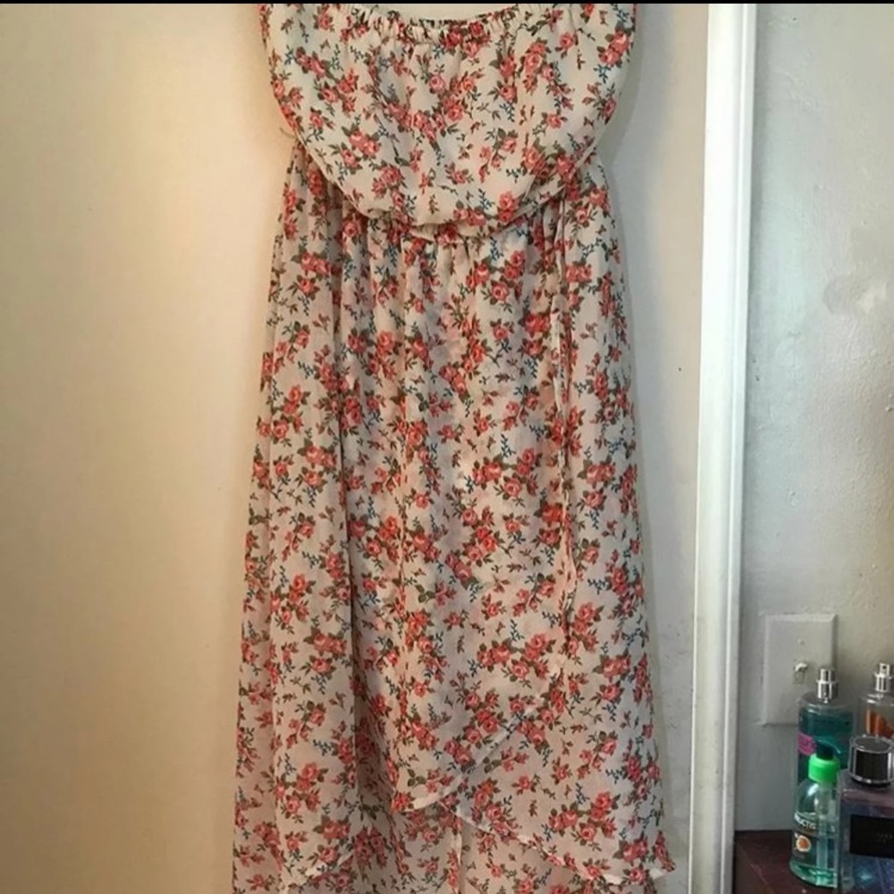 Floral hi-low dress